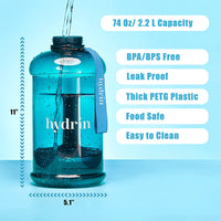 Half Gallon Water Bottle with Sleeve (Mermaid)